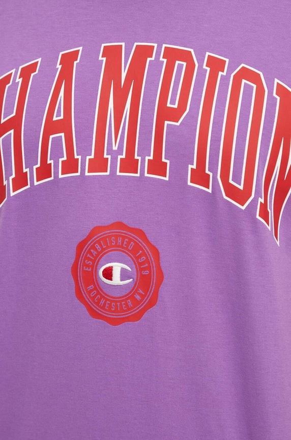 Bavlnené tričko Champion 219852 fialová
