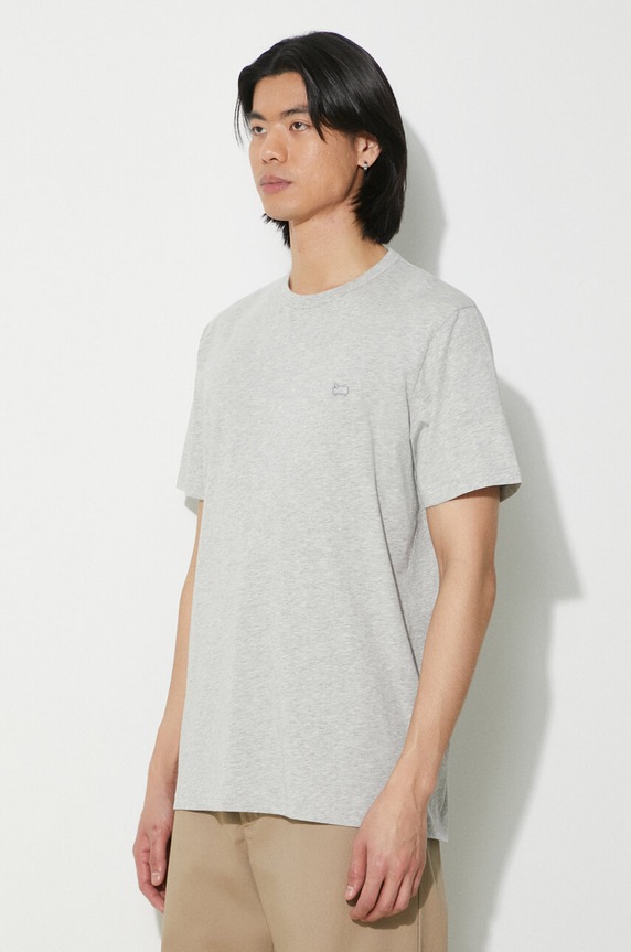 Pamučna majica Woolrich Sheep Tee siva CFWOTE0093MRUT2926