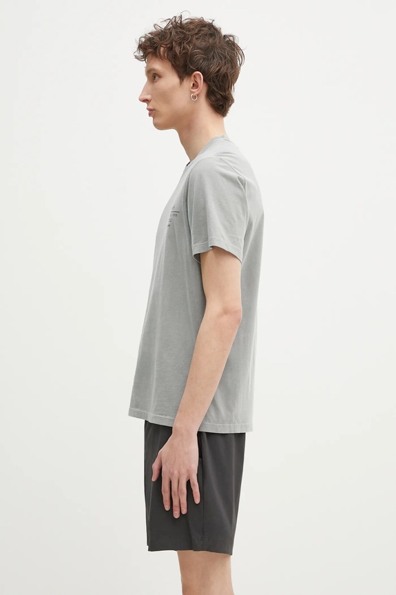 Bavlněné tričko Barbour Hickling Tee MTS1269 šedá SS25
