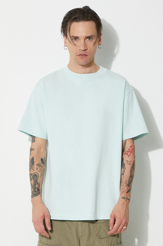 424 t-shirt in cotone Alias T-Shirt rilassato turchese FF4SMH01AP.JE341.619