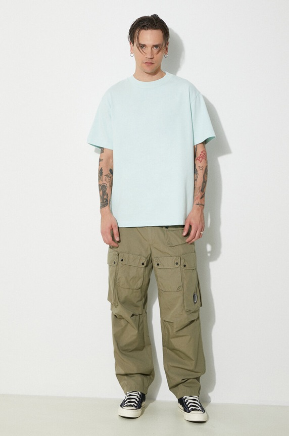 424 t-shirt in cotone Alias T-Shirt FF4SMH01AP.JE341.619 turchese SS24