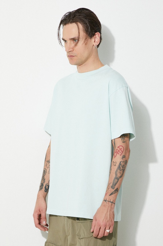 424 t-shirt in cotone Alias T-Shirt turchese FF4SMH01AP.JE341.619