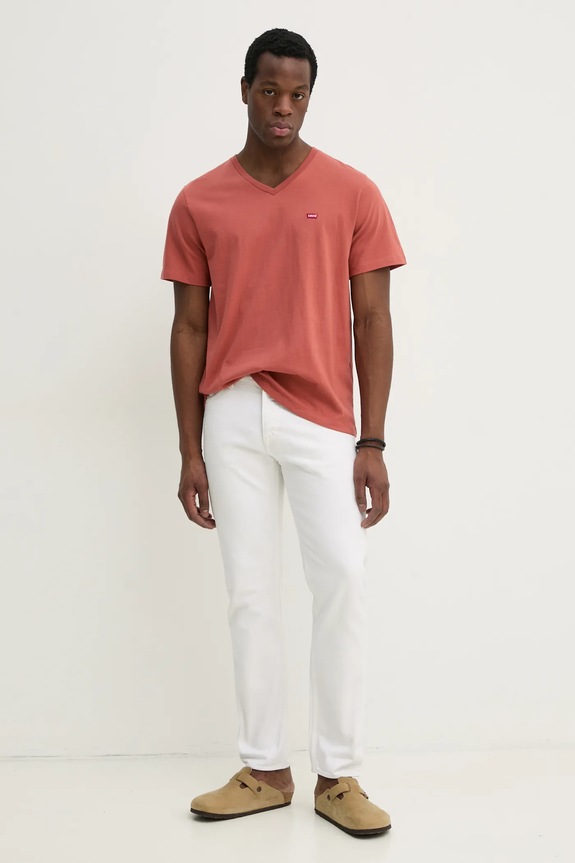 Levi's t-shirt bawełniany 85641 pomarańczowy SS25