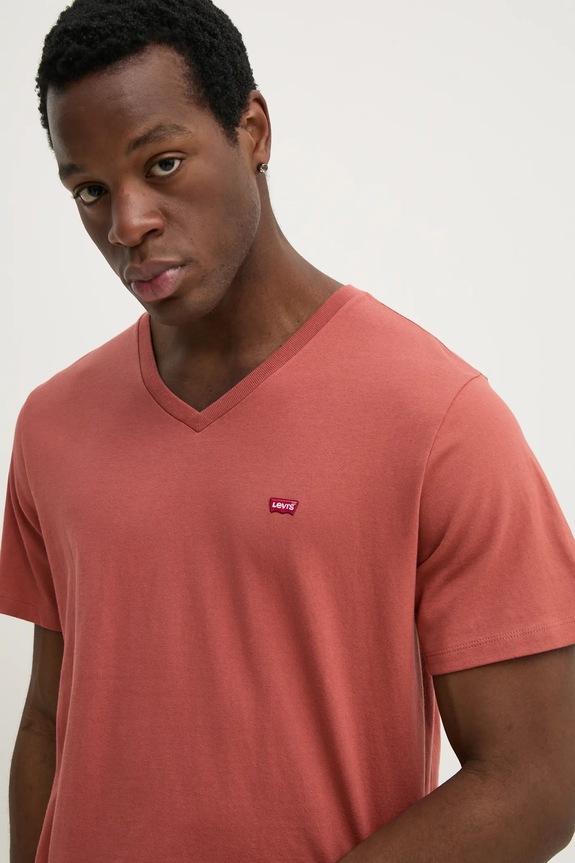 Levi's t-shirt bawełniany pomarańczowy 85641
