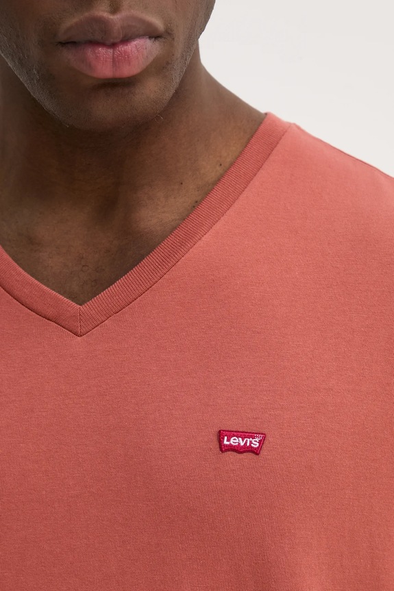 Levi's t-shirt bawełniany 85641 pomarańczowy