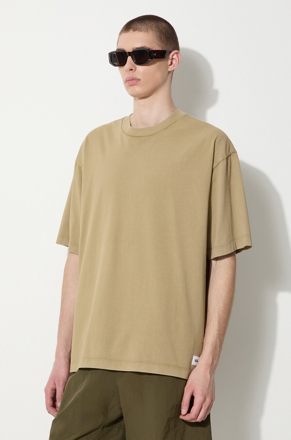 Vans t-shirt bawełniany Premium Standards Washed SS Tshirt LX zielony VN000GVUCUQ1