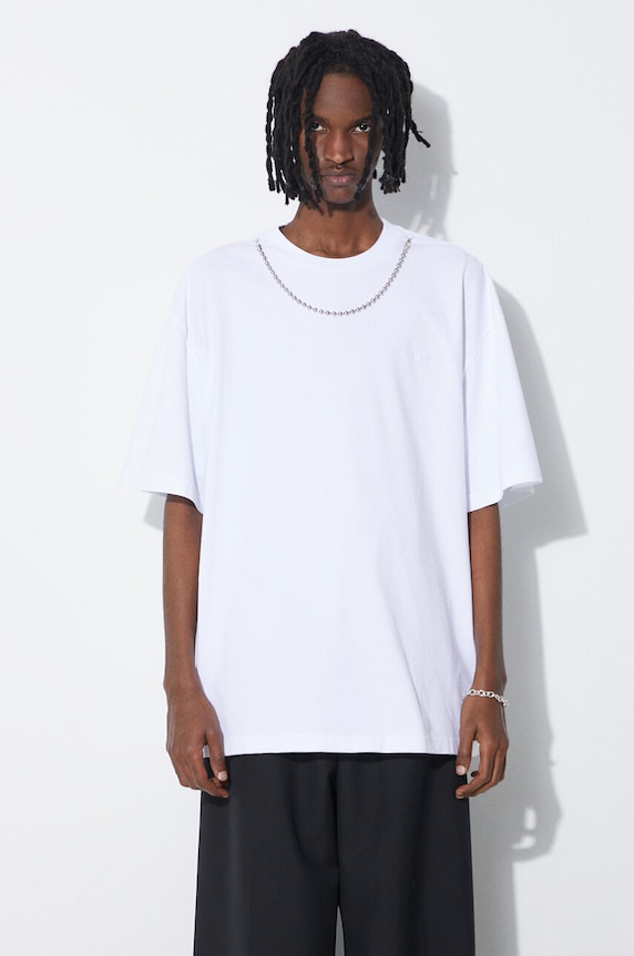 Хлопковая футболка AMBUSH Ballchain хлопок белый BMAA001S24JER0010101