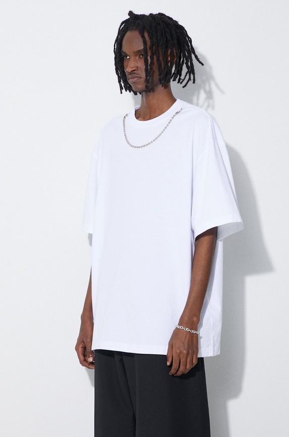 Хлопковая футболка AMBUSH Ballchain белый BMAA001S24JER0010101