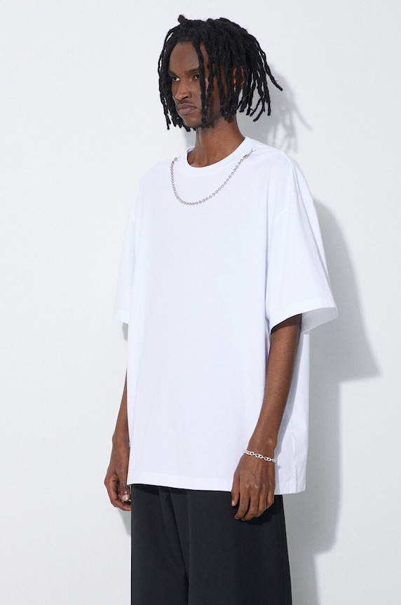 Хлопковая футболка AMBUSH Ballchain белый BMAA001S24JER0010101
