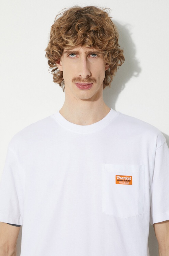 Pamučna majica Market Hardware Pocket T-Shirt 399001802 bijela