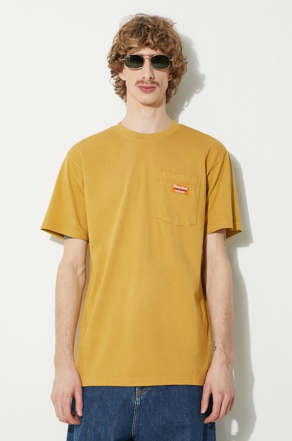Market t-shirt in cotone Hardware Pocket T-Shirt regolare giallo 399001802