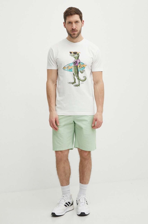Picture t-shirt bawełniany Jecko MTS1139 biały SS24