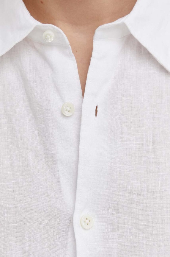 Theory koszula lniana biały N0373501