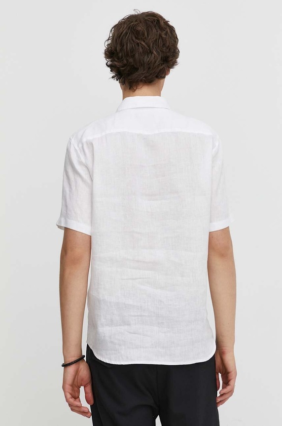 Odzież Theory koszula lniana N0373502 biały