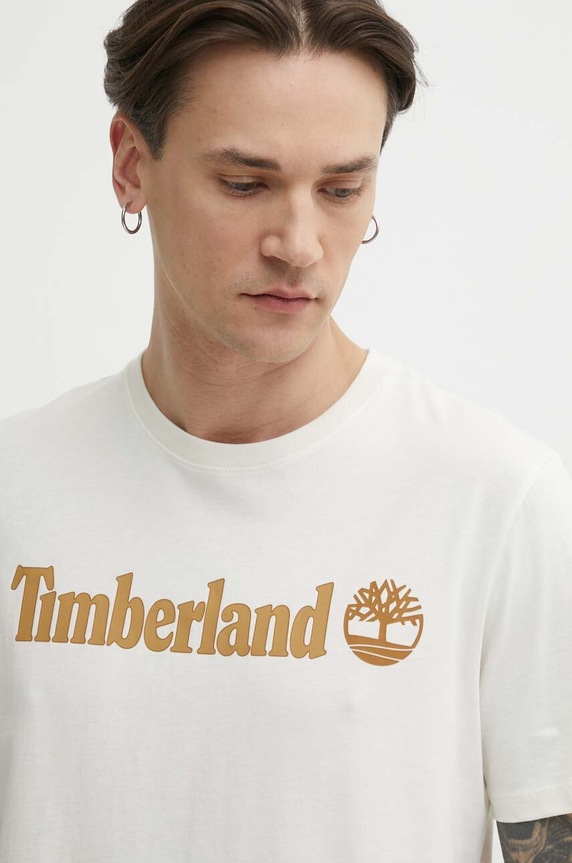 Timberland pamut póló bézs TB0A5UPQCM91