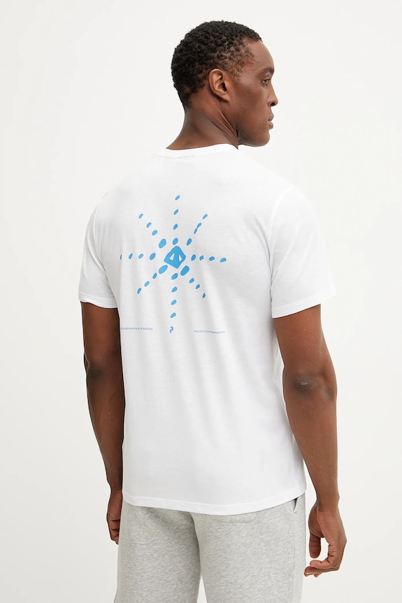 Îmbrăcăminte Peak Performance tricou bărbătesc Explore Graphic G79744 alb