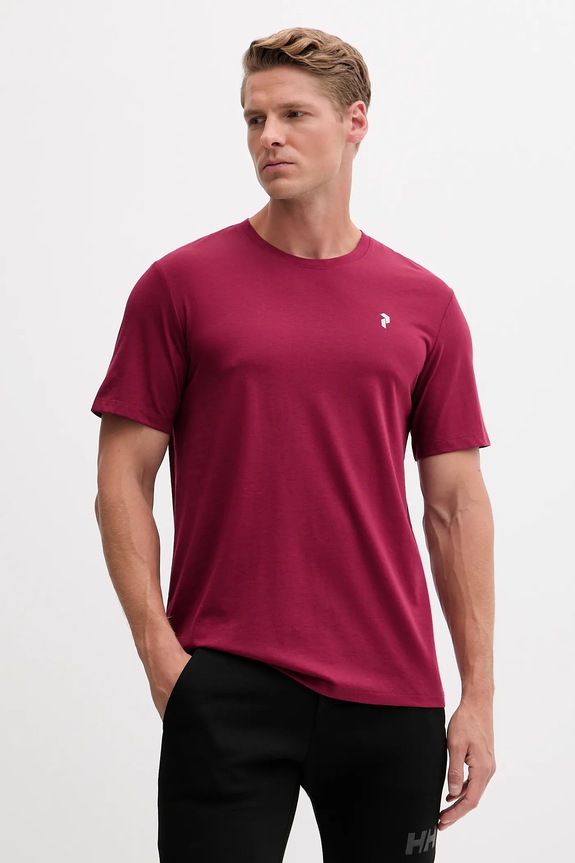 Peak Performance tricou bărbătesc Explore Graphic burgundia G79744