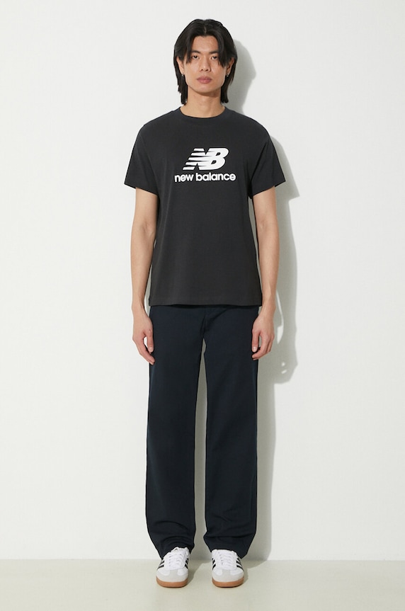Βαμβακερό μπλουζάκι New Balance Sport Essentials MT41502BK μαύρο AW24