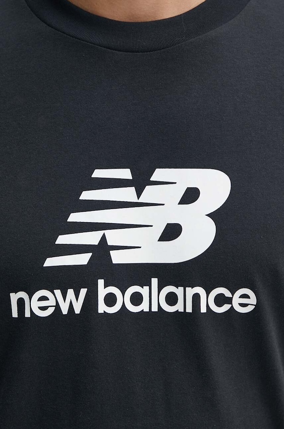 Bavlnené tričko New Balance Sport Essentials MT41502BK čierna