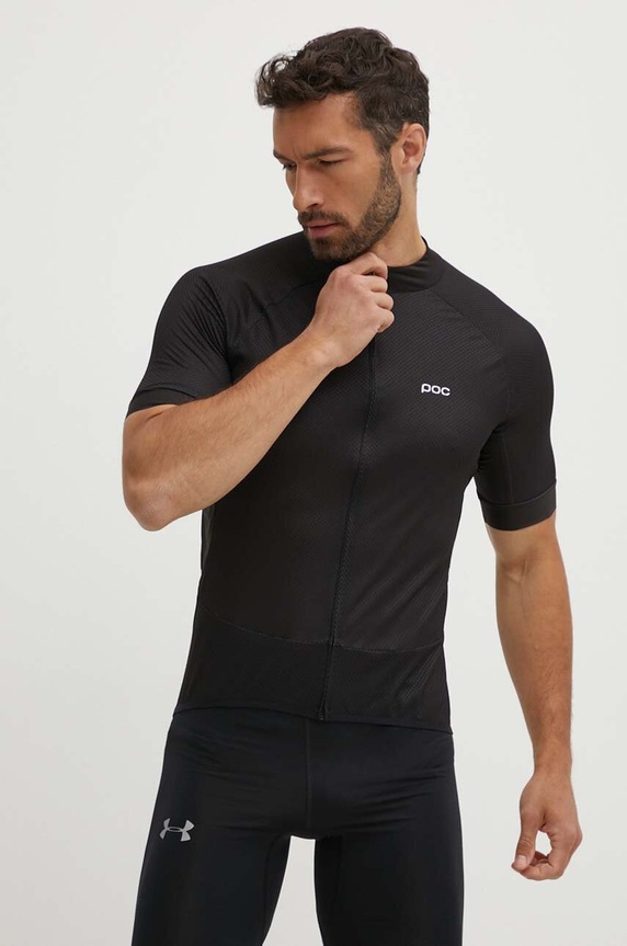 POC t-shirt rowerowy Essential Road wzorzyste czarny 58135