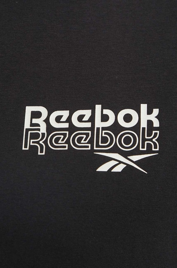 Βαμβακερό μπλουζάκι Reebok Brand Proud 100076383 μαύρο