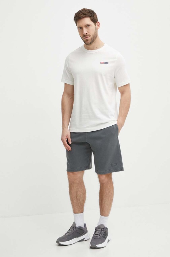 Reebok tricou din bumbac 100075313 bej SS24