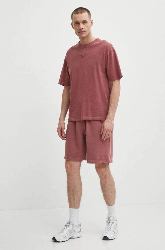 Reebok tricou din bumbac 100076357 roz SS24
