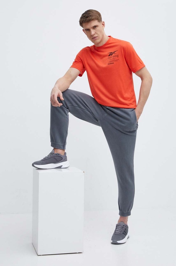Μπλουζάκι Reebok 100076378 πορτοκαλί SS24