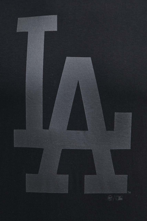 Bavlněné tričko 47 brand MLB Los Angeles Dodgers BB012TEMIME601215JK černá