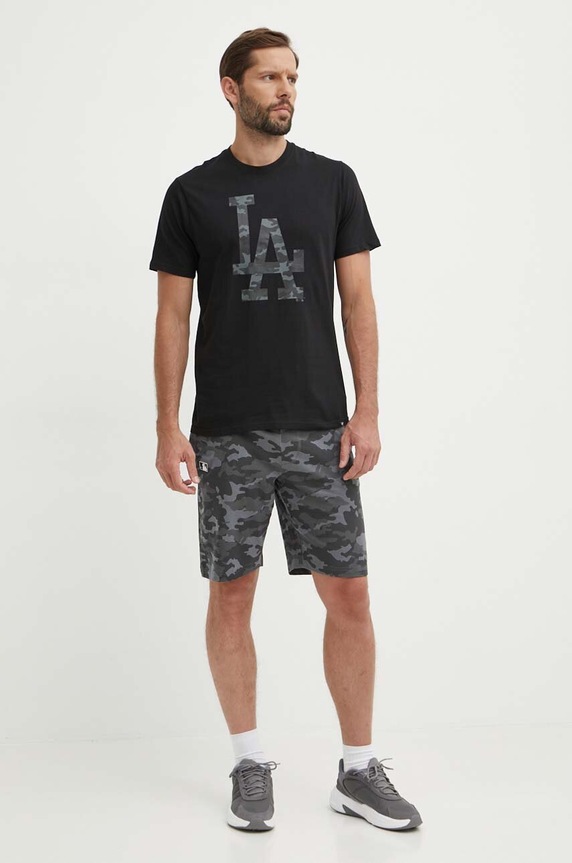 Pamučna majica 47 brand MLB Los Angeles Dodgers BB012TEMECH608510JK crna SS24