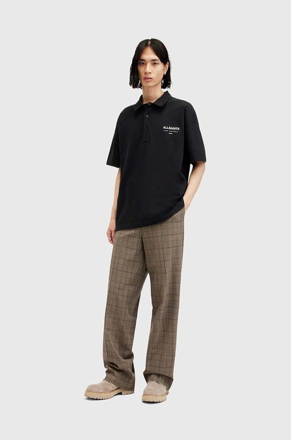 AllSaints polo bawełniane UNDERGROUND SS POLO M047PA