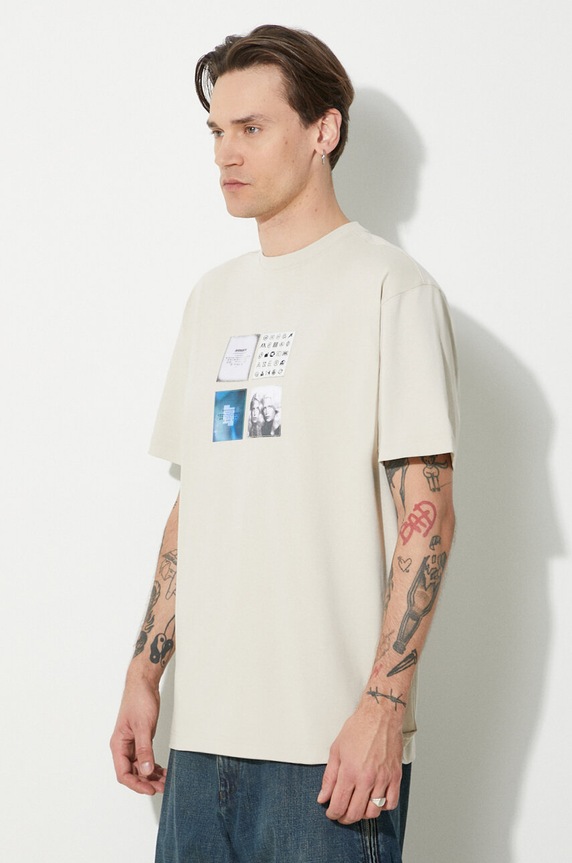 Ader Error t-shirt Tee beige BN01SSTS0107