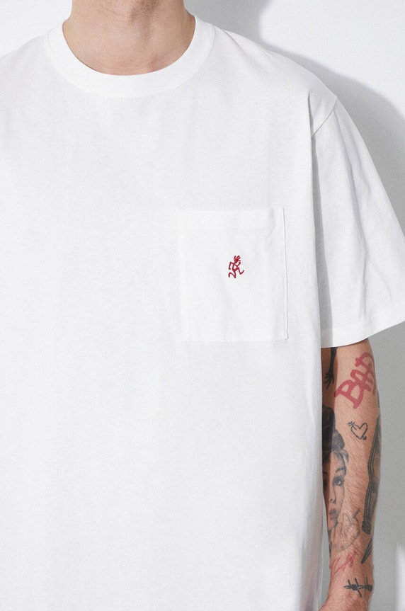 Gramicci cotton t-shirt One Point G304.OGJ white