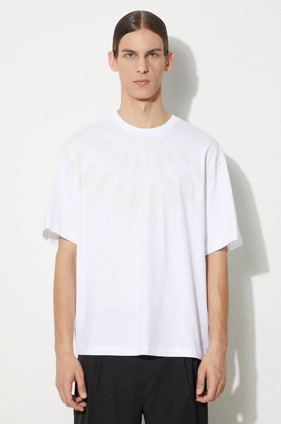 Neil Barrett t-shirt bawełniany MY70167A.Y524.755N biały
