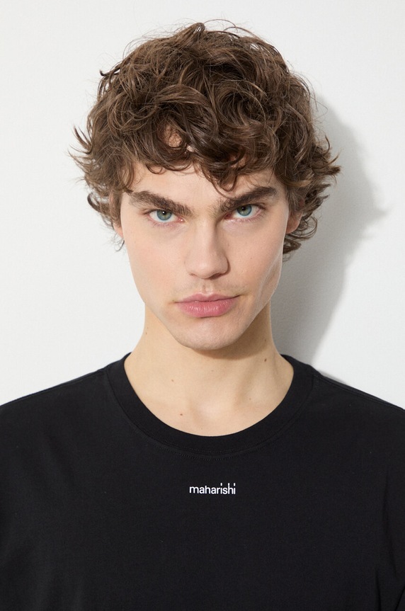 Βαμβακερό μπλουζάκι Maharishi Micro Maharishi 1307.BLACK μαύρο