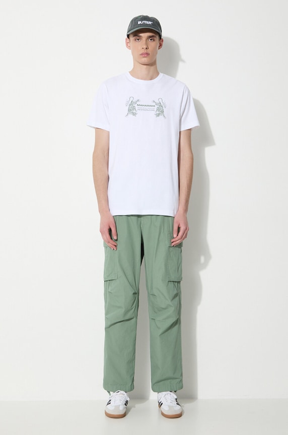 Bavlněné tričko Maharishi Double Tigers Miltype 1305.WHITE bílá SS24