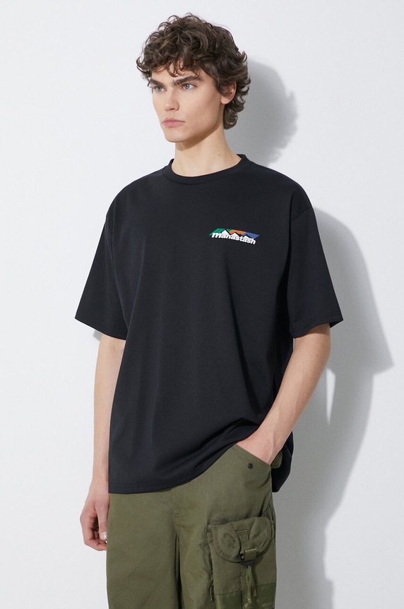 Manastash t-shirt Re:Poly Scheme Logo black 7924134013