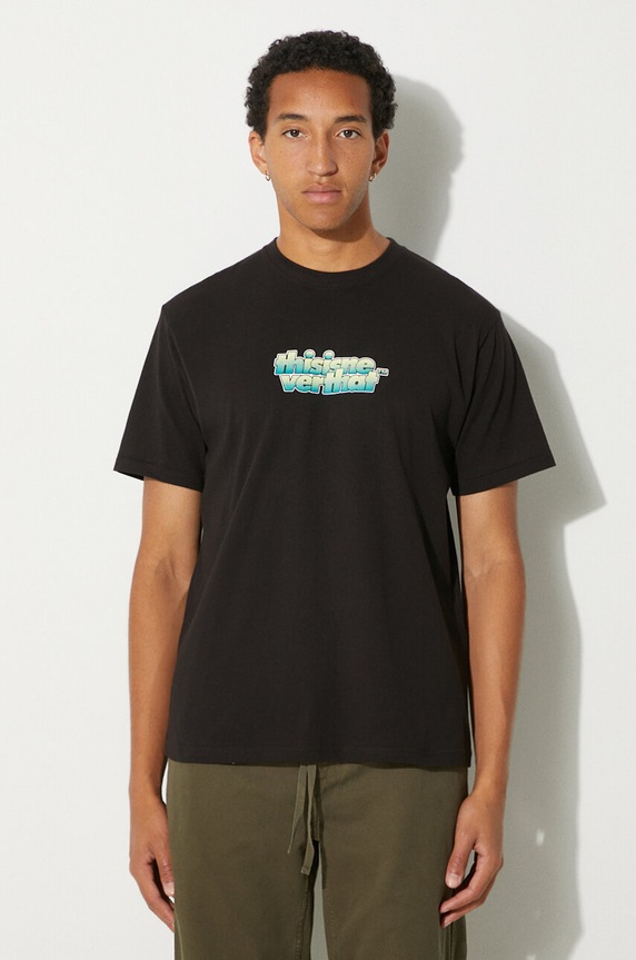 thisisneverthat t-shirt in cotone Gradient OL-Logo Tee rilassato nero TN241TTSST11