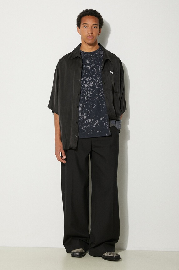 Bavlněné tričko Needles 5 Cuts S/S Tee - B&W Mishmash OT307 černá SS24