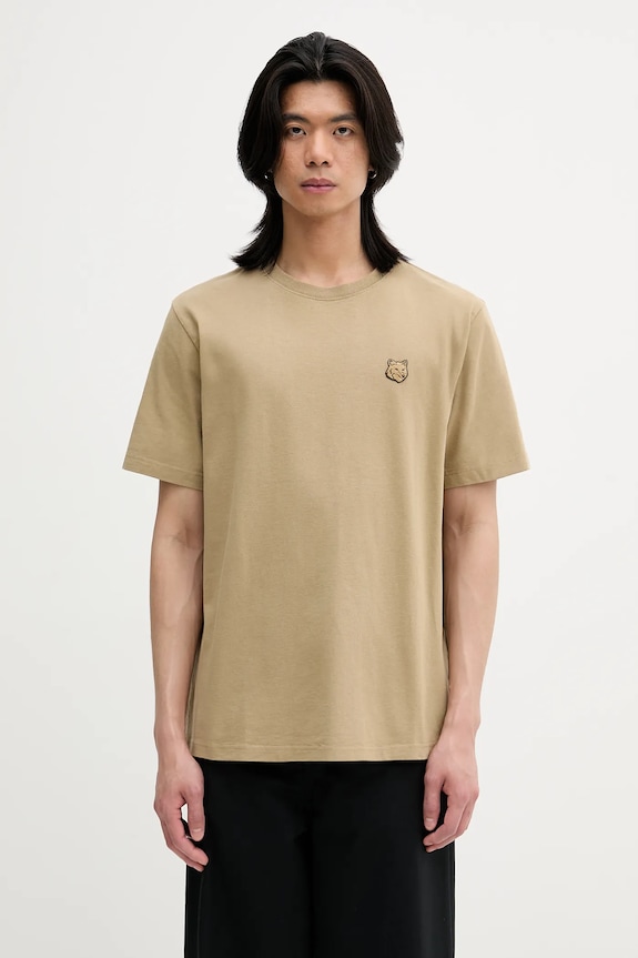 Maison Kitsuné cotton t-shirt Bold Fox Head Patch Comfort Tee Shirt green MM00127KJ0118