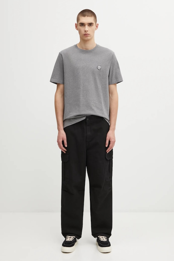 Bavlněné tričko Maison Kitsuné Bold Fox Head Patch Comfort Tee Shirt MM00127KJ0118 šedá