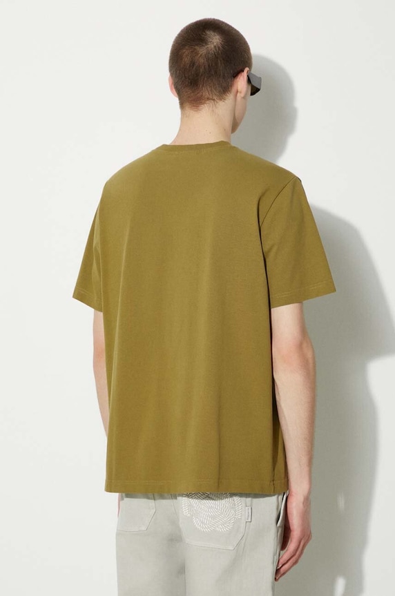 Одяг Бавовняна футболка Maison Kitsuné Bold Fox Head Patch Comfort Tee Shirt MM00127KJ0118 зелений