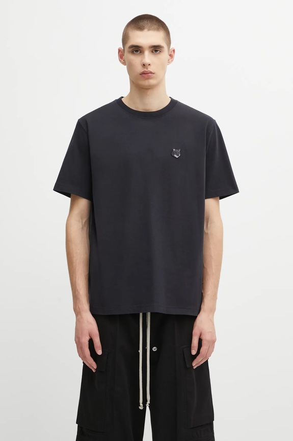 Bavlnené tričko Maison Kitsuné Bold Fox Head Patch Comfort Tee Shirt čierna MM00127KJ0118