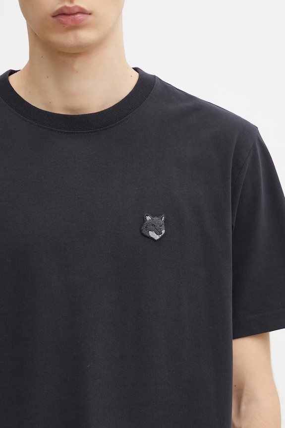 Bavlnené tričko Maison Kitsuné Bold Fox Head Patch Comfort Tee Shirt čierna MM00127KJ0118