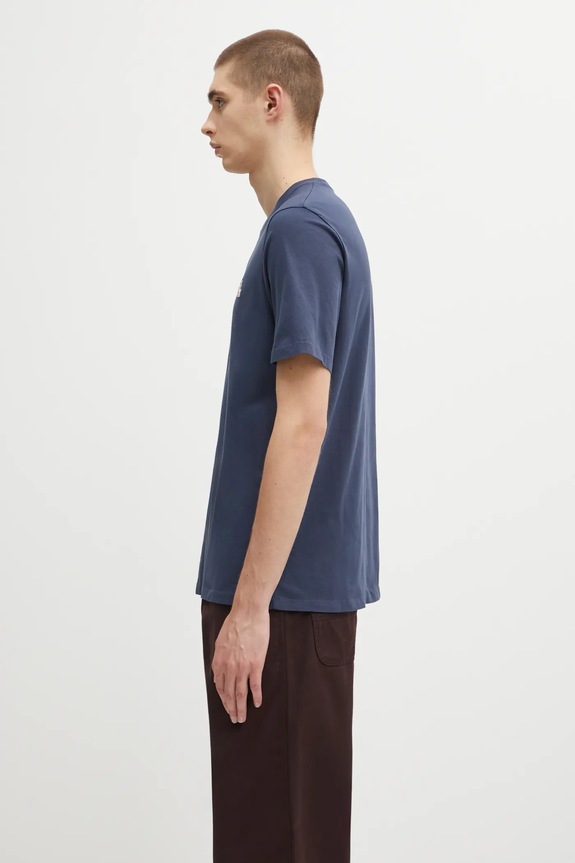 Maison Kitsuné cotton t-shirt Chillax Fox Patch Regular Tee Shirt LM00110KJ0008 navy SS25