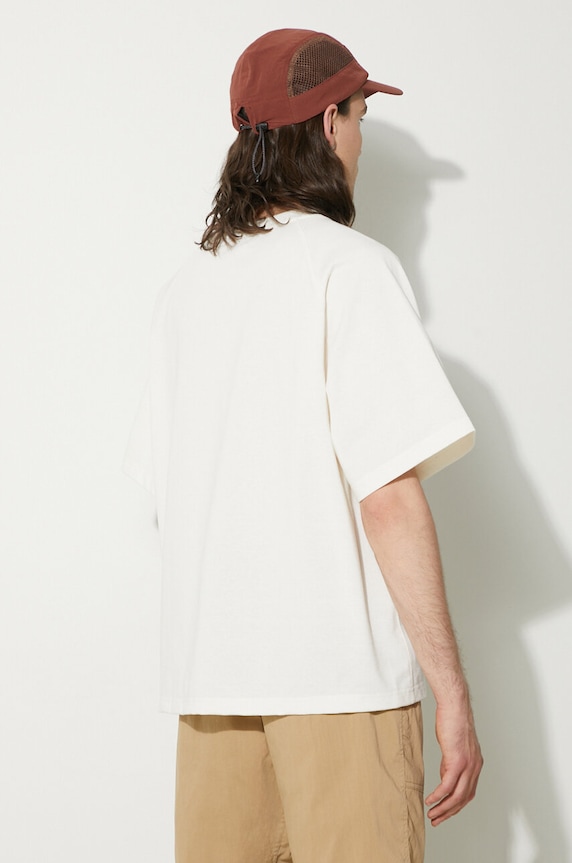 Odzież Nanga t-shirt Eco Hybrid Box Logo Loose Fit Tee NW2311.1G209 biały
