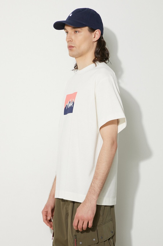 Футболка Nanga Nanga × Jerry Ukai Eco Hybrid Nanga Logo Tee білий NW2411.1G805.C