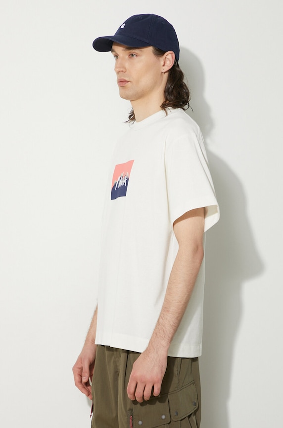 Футболка Nanga Nanga × Jerry Ukai Eco Hybrid Nanga Logo Tee білий NW2411.1G805.C