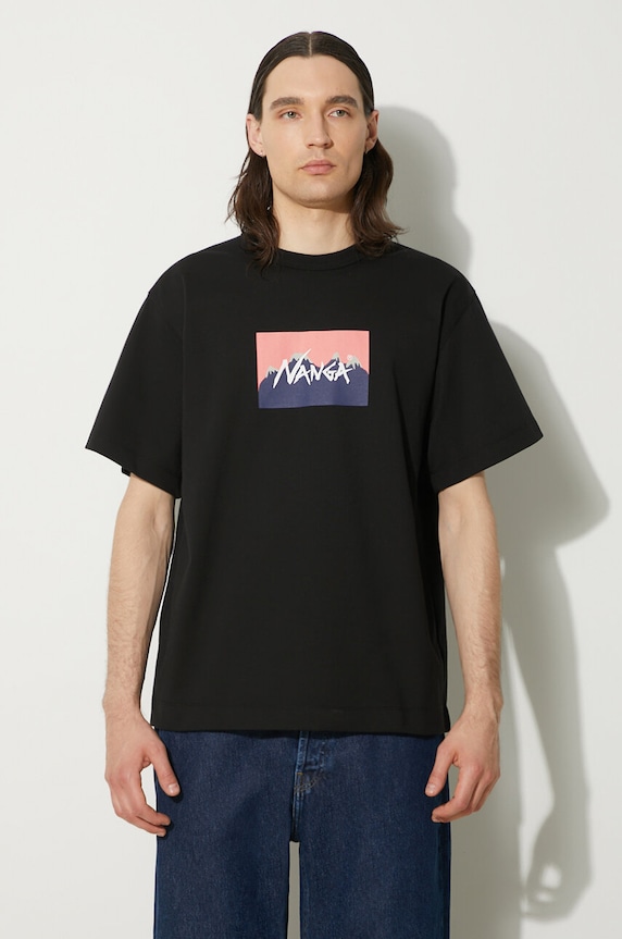 Nanga t-shirt Nanga × Jerry Ukai Eco Hybrid Nanga Logo Tee pozostałe czarny NW2411.1G805.C