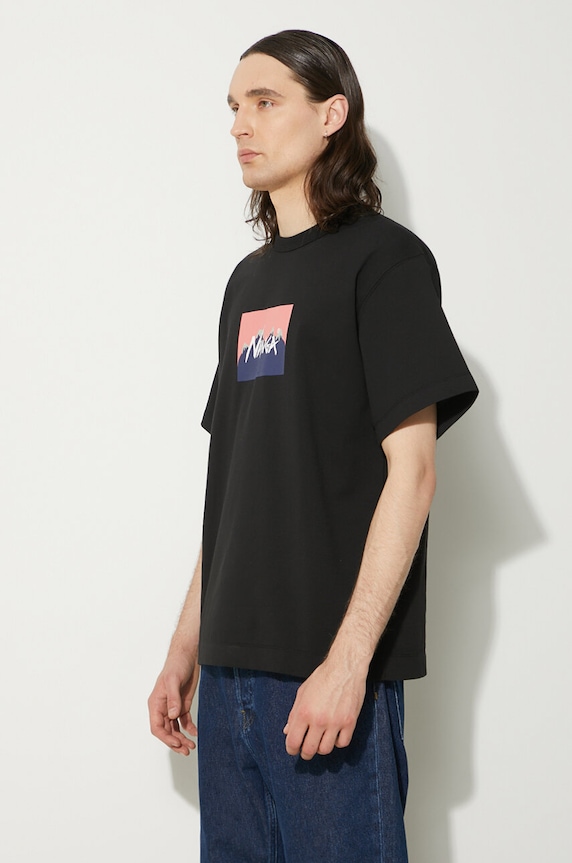 Nanga t-shirt Nanga × Jerry Ukai Eco Hybrid Nanga Logo Tee czarny NW2411.1G805.C